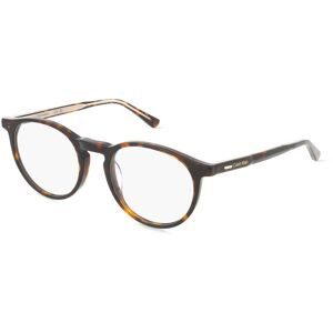 Marchon Germany GmbH Calvin Klein CK25518 Unisex-Brille inkl. Gläser Vollrand Panto Acetat-Gestell 50/20/145, Havanna