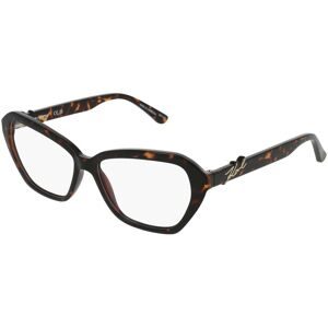 Marchon Germany GmbH Karl Lagerfeld KL6232 Damen-Brille inkl. Gläser Vollrand Rund Kunststoff-Gestell 55/14/140, Havanna