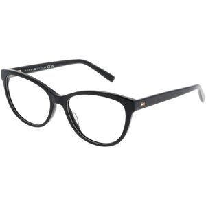 Safilo GmbH Tommy Hilfiger TH 2230 Damen-Brille inkl. Gläser Vollrand Cat Eye Acetat-Gestell 54/16/140, Schwarz