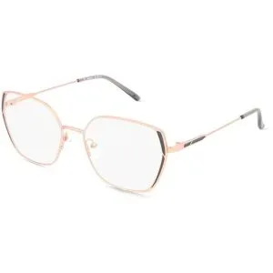Billion Excel Optical Manufactory Co. Ltd. Fielmann BE 030 FA Damen-Brille inkl. Gläser Vollrand Quadratisch Edelstahl-Gestell 52/17/140, Pink