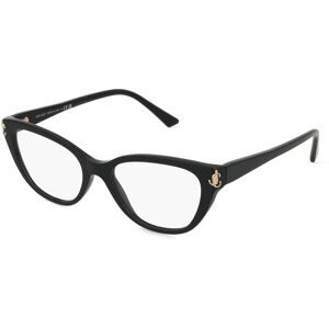 Luxottica Fashion Brillen Vertriebs GmbH Jimmy Choo 0JC3011 Damen-Brille inkl. Gläser Vollrand Cat Eye Acetat-Gestell 52/17/145, Schwarz