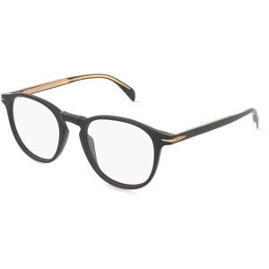 Safilo GmbH David Beckham DB1018 Herren-Brille inkl. Gläser Vollrand Panto Acetat-Gestell 51/20/150, Schwarz