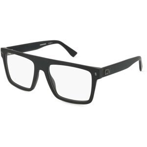 Safilo GmbH Dsquared2 ICON 0012 Herren-Brille inkl. Gläser Vollrand Quadratisch Acetat-Gestell 54/18/145, Schwarz