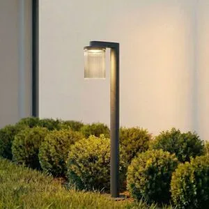 LED Wegeleuchte Beelia Lucande, schwarz, Aluminium, Modern, LED Außenleuchte
