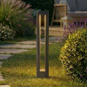 LED Wegeleuchte Soriq Lindby, schwarz, Aluminium, Modern, LED Außenleuchte