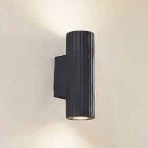 Aussenwandleuchte Christa Lindby, dimmbar, schwarz, Beton, Modern, Wandleuchte außen