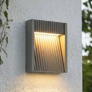 LED Aussenwandleuchte Tavion Lucande, schwarz, Aluminium, Modern, LED Wandleuchte außen
