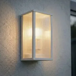 Aussenwandleuchte Peldar Lindby, dimmbar, alu / grau / zink, Aluminium, Modern, Wandleuchte außen