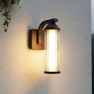 LED Aussenwandleuchte Neravio Lindby, braun / rost, Aluminium, Modern, LED Wandleuchte außen