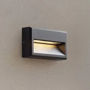 LED Aussenwandleuchte Weno Lucande, schwarz, Aluminium, Modern, LED Wandleuchte außen