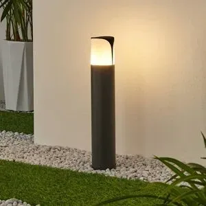 Sockelleuchte aussen Paikea Lucande, dimmbar, schwarz, Aluminium, Modern, Außenleuchte