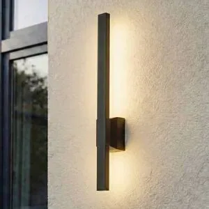 LED Aussenwandleuchte Sakari Lindby, schwarz, Aluminium, Modern, LED Wandleuchte außen
