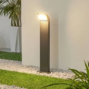 LED Sockelleuchte Tinna Lucande, schwarz, Aluminium, Modern, LED Außenleuchte