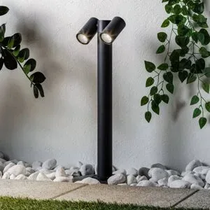 Wegeleuchte Tulimar PRIOS, dimmbar, schwarz, Aluminium, Modern, Außenleuchte