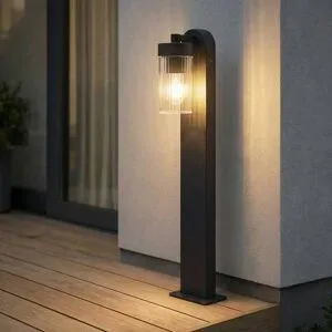 Wegeleuchte Kaliro Lindby, schwarz, Aluminium, Modern, Außenleuchte