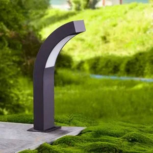 LED Sockelleuchte LENNIK Lucande, schwarz, Aluminium, Modern, LED Außenleuchte