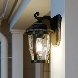 Aussenwandleuchte Philody Lindby, dimmbar, braun / rost, Aluminium, Antik, Wandleuchte außen