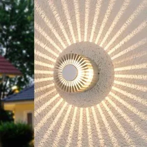 LED Aussenwandleuchte Lennias Lucande, alu / grau / zink, für Badezimmer, Aluminium, Modern, LED Wandleuchte außen