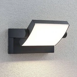 LED Aussenwandleuchte Sherin Lindby, schwarz, Aluminium, Modern, LED Wandleuchte außen