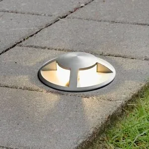 LED-Bodeneinbaustrahler Anina aus Aluminium Lucande, alu / grau / zink, Aluminium, Modern, LED Bodeneinbauleuchte