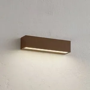 LED Aussenwandleuchte Lengo Lucande, braun / rost, Aluminium, Modern, LED Wandleuchte außen