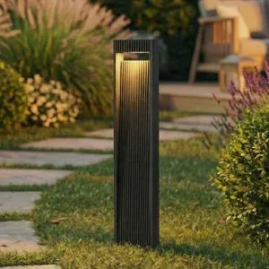 LED Wegeleuchte Tavion Lucande, schwarz, Aluminium, Modern, LED Außenleuchte
