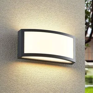LED Aussenwandleuchte Jakari Lindby, schwarz, Aluminium, Modern, LED Wandleuchte außen