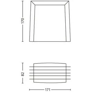 Philips Aussenwandleuchte Shades, dimmbar, alu / grau / zink, Aluminium, Modern, Wandleuchte außen