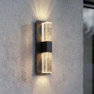 LED Aussenwandleuchte Velune Lucande, schwarz, Aluminium, Modern, LED Wandleuchte außen