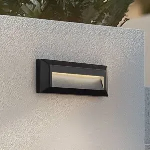LED Aussenwandleuchte Peker Lindby, schwarz, Kunststoff, Modern, LED Wandleuchte außen
