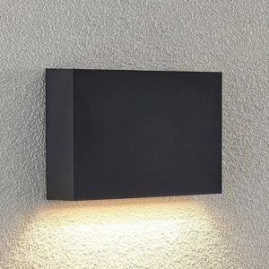 LED Aussenwandleuchte Jarte Lindby, schwarz, Kunststoff, Modern, LED Wandleuchte außen