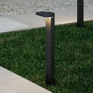 NORDLUX Stehlampe aussen Rica Square Schwarz Edelstahl 14 cm 60 cm - LED - Lichtfarbe: Warmweiss - Stehlampe aussen- LED Energiesparlampe