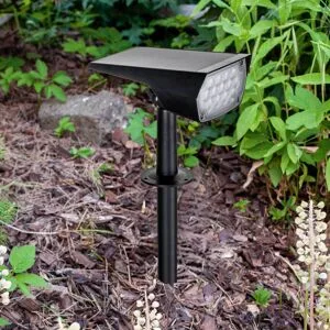 Prios LED-Solarstrahler Helier, 49 cm, schwarz, Erdspieß Helier PRIOS, schwarz, Kunststoff, Modern, Solarleuchten