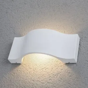 LED Aussenwandleuchte JACE Lucande, weiß / opal, Aluminium, Modern, LED Wandleuchte außen