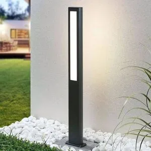 LED Wegeleuchte Mhairi Lucande, alu / grau / zink, Aluminium, Modern, LED Außenleuchte