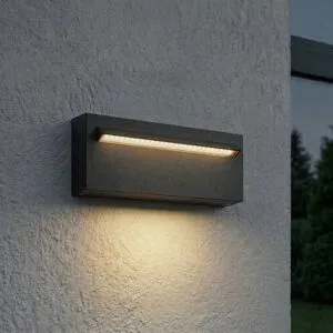 LED Aussenwandleuchte Joril Lucande, schwarz, Aluminium, Modern, LED Wandleuchte außen