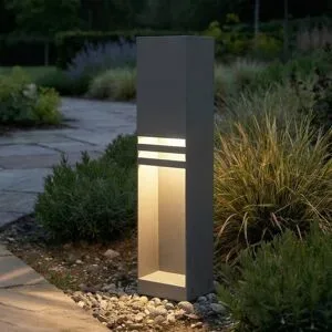 LED Wegeleuchte Oxido Lucande, schwarz, Edelstahl, Modern, LED Außenleuchte
