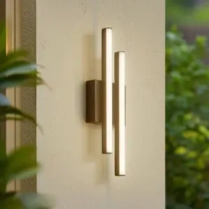LED Aussenwandleuchte Abelia Lindby, schwarz, Aluminium, Modern, LED Wandleuchte außen