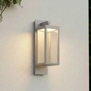 Aussenwandleuchte Ferdinand Lucande, alu / grau / zink, Aluminium, Modern, Wandleuchte außen