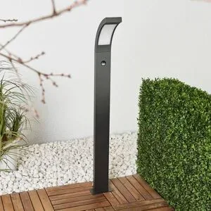 Lucande LED-Wegeleuchte Juvia, 100 cm, Bewegungsmelder, IP54 Juvia, schwarz, Aluminium, Modern