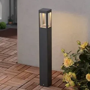 LED Wegeleuchte BERND Lucande, schwarz, Aluminium, Modern, LED Außenleuchte