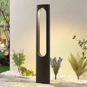 LED Wegeleuchte Fenti Lucande, schwarz, Aluminium, Modern, LED Außenleuchte