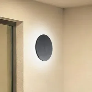 LED Aussenwandleuchte Disk Milagro Lighting, schwarz, Kunststoff, Modern, LED Wandleuchte außen