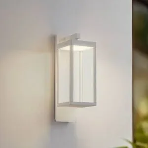 LED Aussenwandleuchte Ferdinand Lucande, weiß / opal, Aluminium, Modern, LED Wandleuchte außen