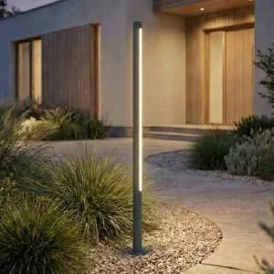 LED Wegeleuchte Liravel Lindby, schwarz, Aluminium, Modern, LED Außenleuchte
