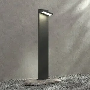 LED Wegeleuchte Silvan Lucande, schwarz, Aluminium, Modern, LED Außenleuchte