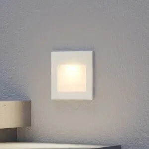 Arcchio LED-Wandeinbaulampe Zamo, Raster, weiß, Metall, IP65 Zamo Arcchio, dimmbar, weiß / opal, für Flurbereich, Aluminium, Modern, Wandleuchte außen