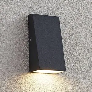 LED Aussenwandleuchte Adarey Lucande, alu / grau / zink, Aluminium, Modern, LED Wandleuchte außen
