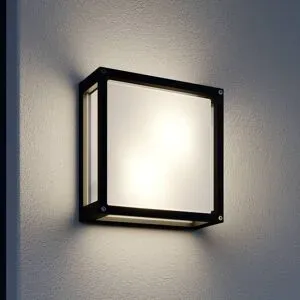 Aussenwandleuchte Aurelien Lucande, dimmbar, schwarz, Aluminium, Modern, Wandleuchte außen