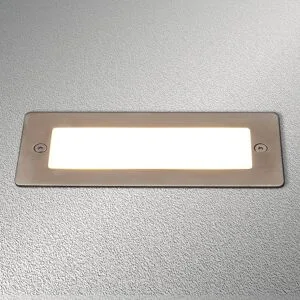 Lucande LED-Wandeinbauleuchte Holly, 17 cm, Edelstahl HOLLY, alu / grau / zink, Edelstahl, Modern, Wandleuchte außen